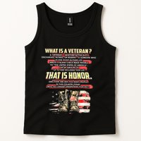 What Is A Veteran That Is Honor Tank Top