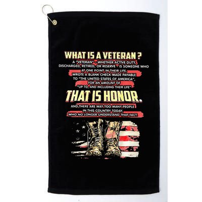 What Is A Veteran That Is Honor Golf Towel