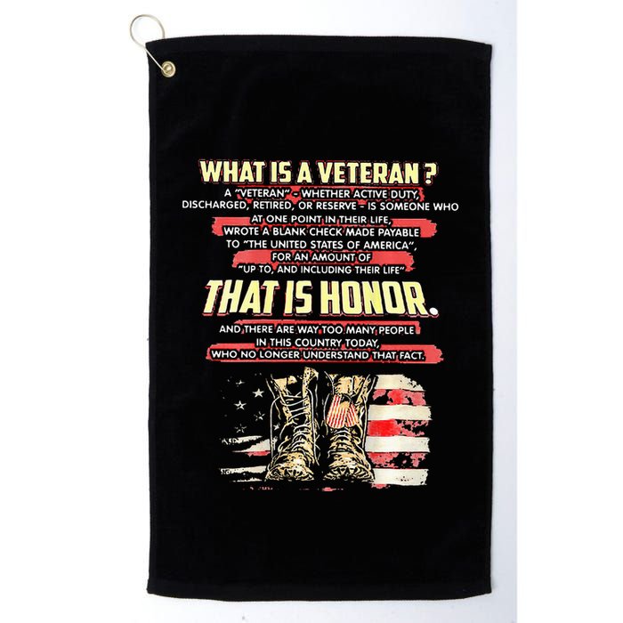 What Is A Veteran That Is Honor Golf Towel