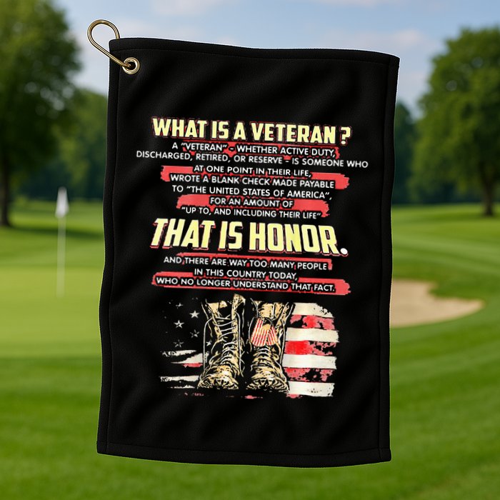 What Is A Veteran That Is Honor Golf Towel