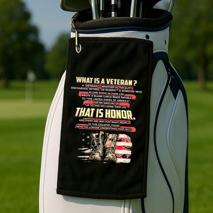 What Is A Veteran That Is Honor Golf Towel