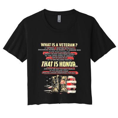 What Is A Veteran That Is Honor Crop Top