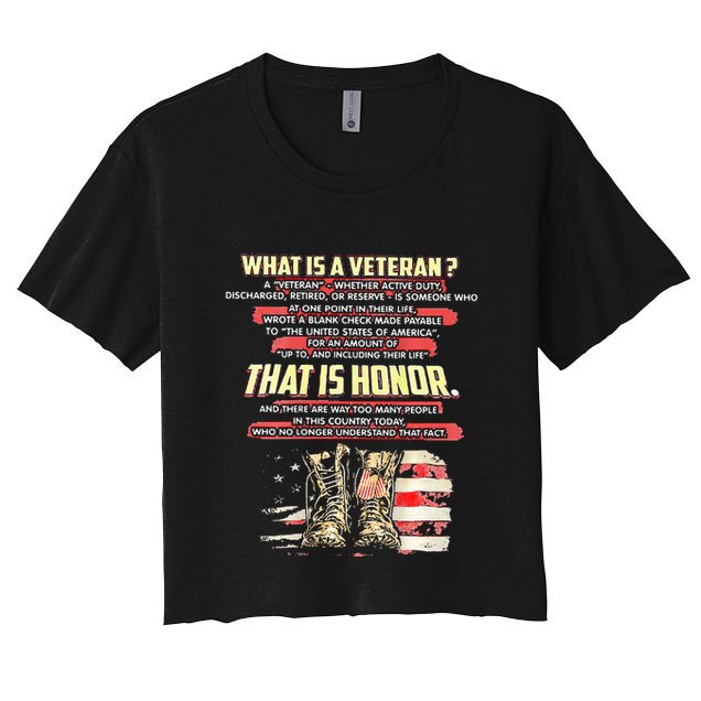 What Is A Veteran That Is Honor Crop Top