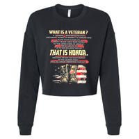 What Is A Veteran That Is Honor Cropped Pullover Crew