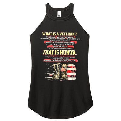 What Is A Veteran That Is Honor Women's Perfect Tri Rocker Tank