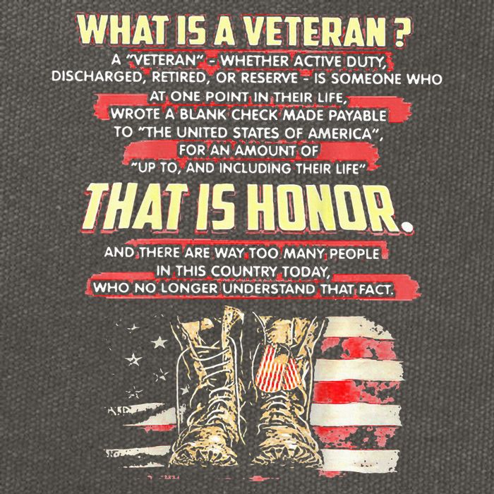 What Is A Veteran That Is Honor Cotton Canvas Backpack