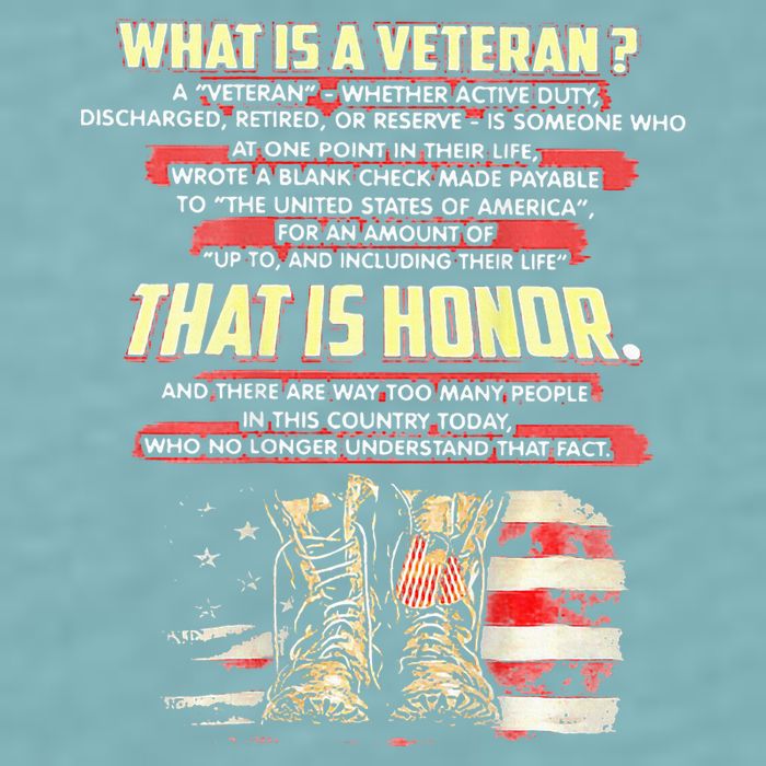 What Is A Veteran That Is Honor Sueded Cloud Jersey T-Shirt