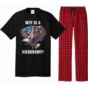 Wtf Is A Kilogram? Funny 4th Of July Patriotic Eagle Usa Pajama Set