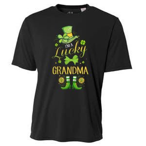 Womens I'm A Lucky Grandma St Patty's Day Gift For Grandmother Cooling Performance Crew T-Shirt