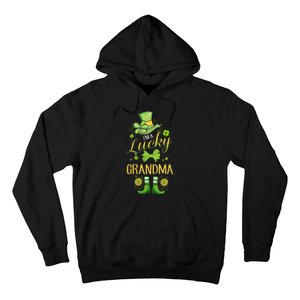 Womens I'm A Lucky Grandma St Patty's Day Gift For Grandmother Hoodie