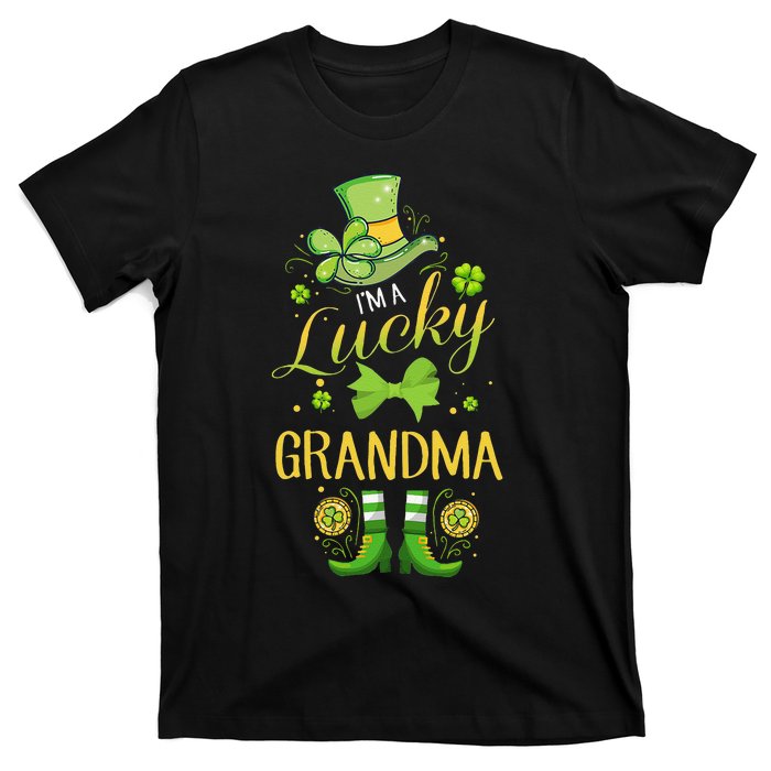 Womens I'm A Lucky Grandma St Patty's Day Gift For Grandmother T-Shirt