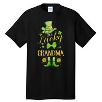 Womens I'm A Lucky Grandma St Patty's Day Gift For Grandmother Tall T-Shirt