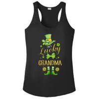 Womens I'm A Lucky Grandma St Patty's Day Gift For Grandmother Ladies PosiCharge Competitor Racerback Tank