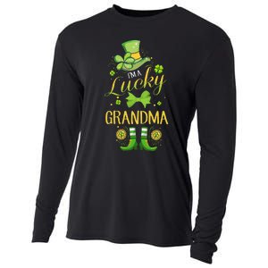 Womens I'm A Lucky Grandma St Patty's Day Gift For Grandmother Cooling Performance Long Sleeve Crew