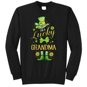 Womens I'm A Lucky Grandma St Patty's Day Gift For Grandmother Tall Sweatshirt