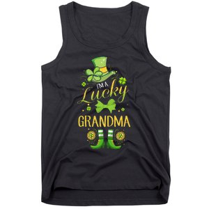 Womens I'm A Lucky Grandma St Patty's Day Gift For Grandmother Tank Top