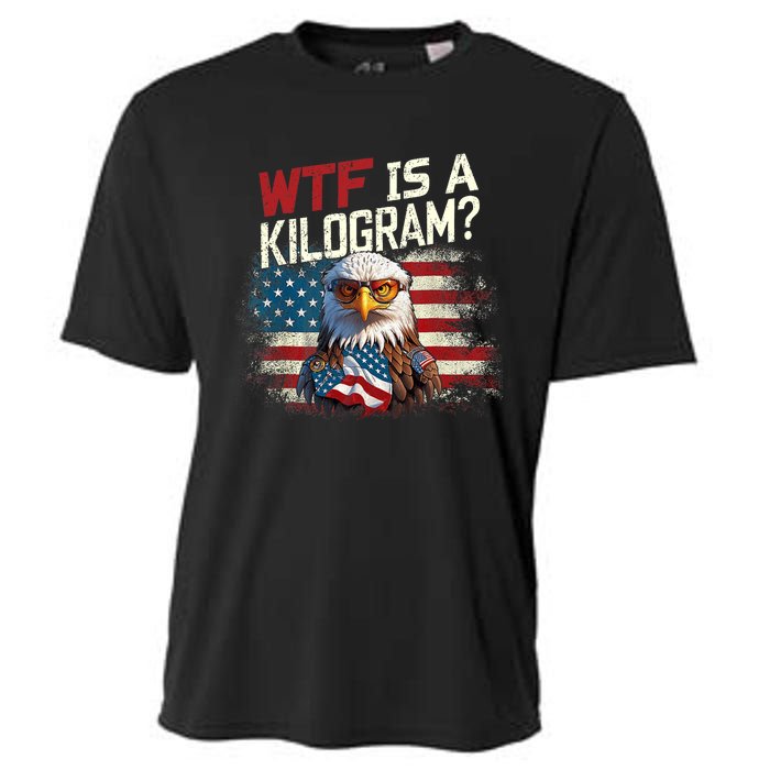 Wtf Is A Kilogram Funny 4th Of July Patriotic Eagle Usa Flag Cooling Performance Crew T-Shirt