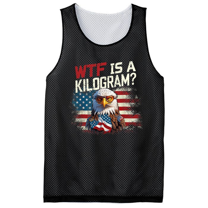 Wtf Is A Kilogram Funny 4th Of July Patriotic Eagle Usa Flag Mesh Reversible Basketball Jersey Tank