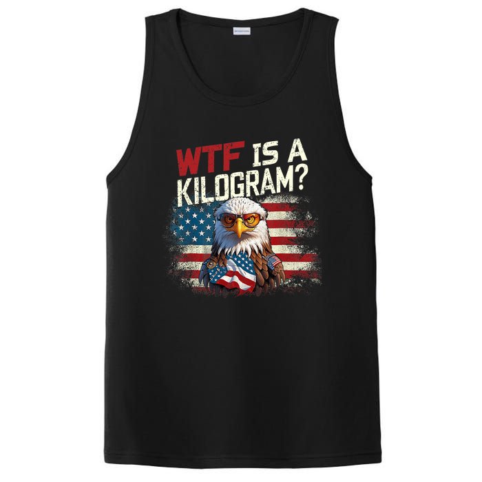 Wtf Is A Kilogram Funny 4th Of July Patriotic Eagle Usa Flag PosiCharge Competitor Tank