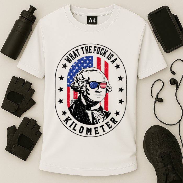 Wtf Is A Kilometer What The Fuck Is A Kilometer Funny Performance Shirt