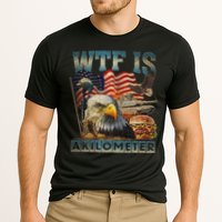Wtf Is A Kilometer Eagle Badge American Burger 4th Of July Performance Shirt
