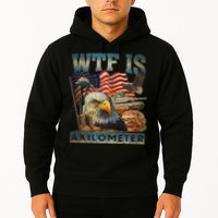 Wtf Is A Kilometer Eagle Badge American Burger 4th Of July Hoodie