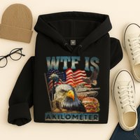 Wtf Is A Kilometer Eagle Badge American Burger 4th Of July Hoodie