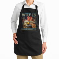 Wtf Is A Kilometer Eagle Badge American Burger 4th Of July Apron