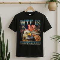 Wtf Is A Kilometer Eagle Badge American Burger 4th Of July T-Shirt