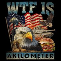 Wtf Is A Kilometer Eagle Badge American Burger 4th Of July City Backpack
