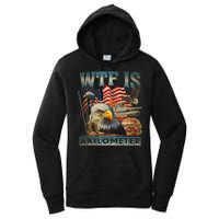 Wtf Is A Kilometer Eagle Badge American Burger 4th Of July Women's Pullover Hoodie