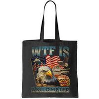 Wtf Is A Kilometer Eagle Badge American Burger 4th Of July Bag