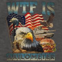 Wtf Is A Kilometer Eagle Badge American Burger 4th Of July Vector Backpack