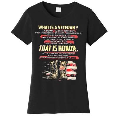 What Is A Veteran That Is Honor Women's T-Shirt