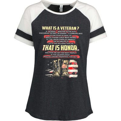 What Is A Veteran That Is Honor Enza Ladies Jersey Colorblock Tee