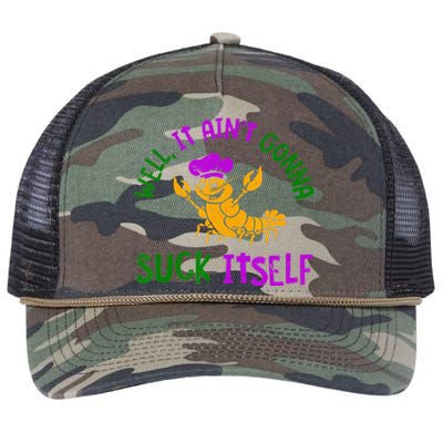 Well It Aint Gonna Suck Itself Crawfish Mardi Gras Retro Rope Trucker Hat Cap