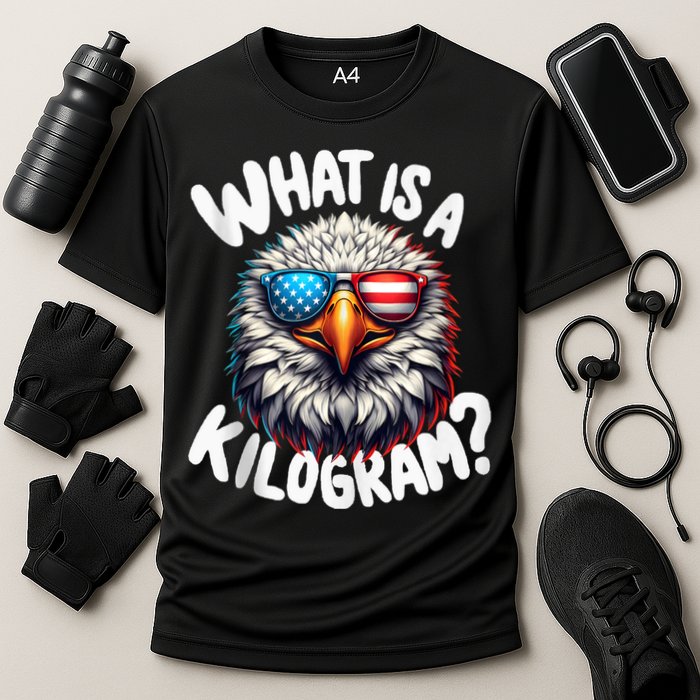 Wtf Is A Kilogram? Funny 4th Of July Patriotic Eagle Usa Cooling Performance Crew T-Shirt
