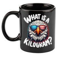 Wtf Is A Kilogram? Funny 4th Of July Patriotic Eagle Usa 11oz C Handle Ceramic Mug