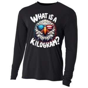 Wtf Is A Kilogram? Funny 4th Of July Patriotic Eagle Usa Cooling Performance Long Sleeve Crew