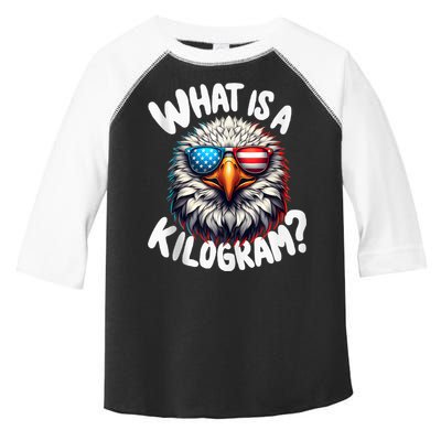 Wtf Is A Kilogram? Funny 4th Of July Patriotic Eagle Usa Toddler Fine Jersey T-Shirt