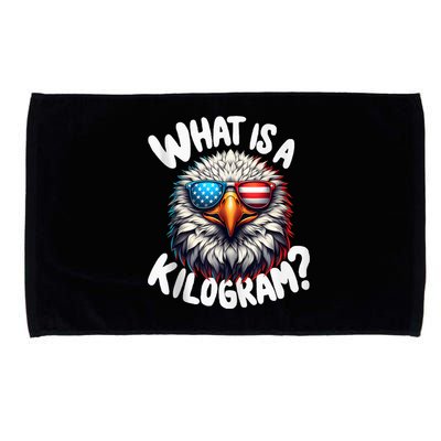 Wtf Is A Kilogram? Funny 4th Of July Patriotic Eagle Usa Microfiber Hand Towel