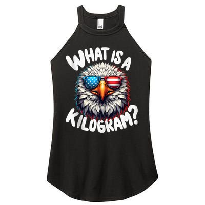 Wtf Is A Kilogram? Funny 4th Of July Patriotic Eagle Usa Women's Perfect Tri Rocker Tank