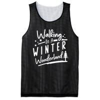 Walking In A Winter Wonderland Graphic Mesh Reversible Basketball Jersey Tank