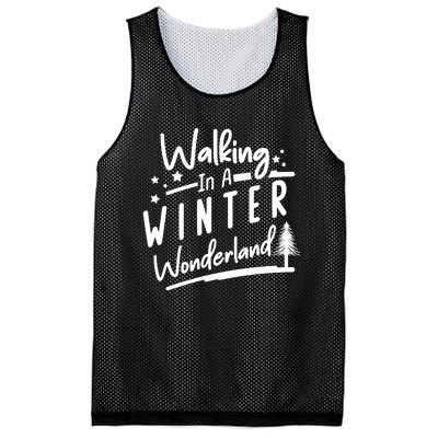 Walking In A Winter Wonderland Graphic Mesh Reversible Basketball Jersey Tank