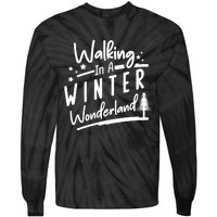 Walking In A Winter Wonderland Graphic Tie-Dye Long Sleeve Shirt