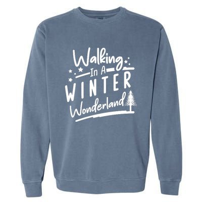 Walking In A Winter Wonderland Graphic Garment-Dyed Sweatshirt