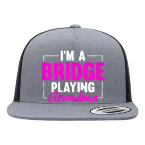 Womens I'm A Bridge Playing Grandma Bridge Card Game Flat Bill Trucker Hat