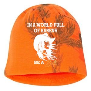 Womens In A World Full Of Karens Be A Beth Funny Beth Lovers Kati - Camo Knit Beanie