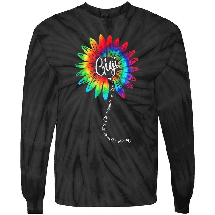 Womens In A World Full Of Grandmas Be A GiGi Happy Mother's Day Tie-Dye Long Sleeve Shirt