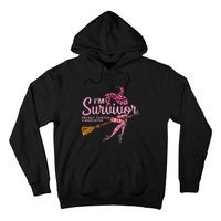 Witch Im A Survivor Halloween Breast Cancer Awareness Hoodie